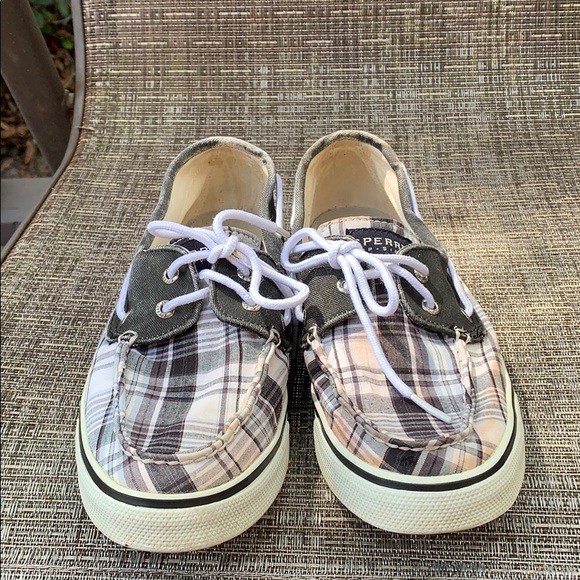Sperry Topsiders women’s plaid boat shoes - Picture 3 of 8